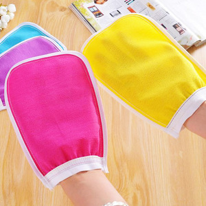 Toalla de baño estilo coreano sin necesidad de frotar, tamaño grande, toalla de baño exfoliante gruesa, exfoliante para la espalda, guantes de baño de color liso - Product Image 1