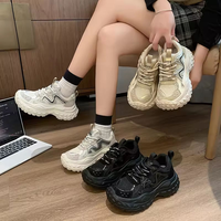 Nouveauté 2026 Chaussures de sport légères et épaisses pour femmes, style de marche, baskets pour femmes et dames, baskets décontractées épaisses