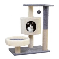 Grattoir à chat automatique, maison type arbre à chat, tour à étages pour animaux domestiques