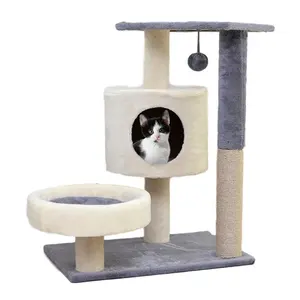 Inodoro de arena de varios niveles, inodoro de arena con plataforma, poste ortográfico, árbol de gato, precio de fábrica, venta al por mayor