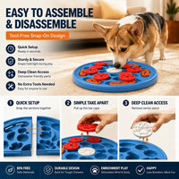 Jouet durable pour animaux de compagnie en forme de pizza, jeu de réflexion pour dissimuler des friandises, jeu d'enrichissement interactif facile à nettoyer pour animaux domestiques