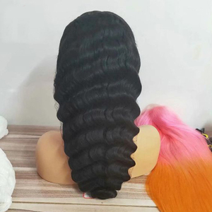 批发印度处女宽松深13x4蕾丝前人发假发带婴儿假发用于黑色女性角质层对齐头发红宝石 - Product Image 4