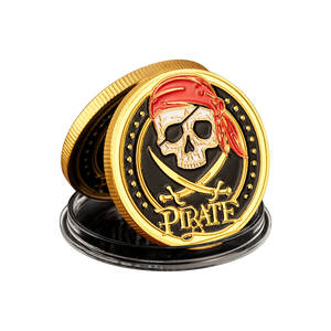 Pirata Tesouro Mapa Lembranças Moedas Moeda Sorte Banhado A Ouro Moeda Comemorativa Home Decorações - Product Image 1