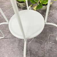 Table basse ronde à 2 niveaux réglable 2025 pour salon Minimaliste moderne Blanc Petite table en fer Facile à assembler