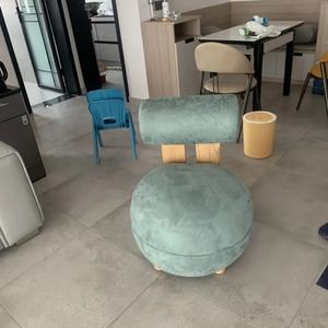 Sillón Individual Nórdico de Alta Calidad Zxm, Silla de Madera Maciza Contemporánea con Lana para Sala de Estar, Sillas de Descanso para el Hogar - Product Image 4