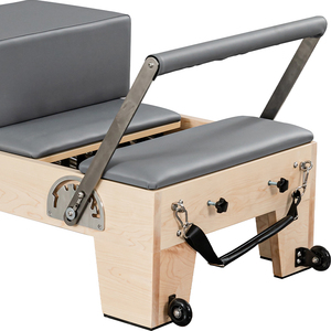 Lit de réformateur en bois d'érable durable avec demi-trapèze, caractéristiques réglables, <span class=keywords><strong>machine</strong></span> d'entraînement pour gym, Pilates, yoga et santé, capacité 200 kg - Product Image 2
