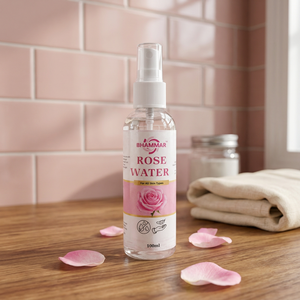 Poudre d'eau de rose aux herbes BHAMMAR 100ml pour tous types de peau, soin liquide écologique du Gujarat avec épilation indolore - Product Image 3