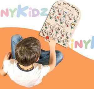 Sinh thái thân thiện bằng gỗ thói quen hàng ngày việc vặt biểu đồ cho trẻ em trẻ mới biết đi với khắc tường dấu hiệu & tùy chỉnh thiết kế - Product Image 2