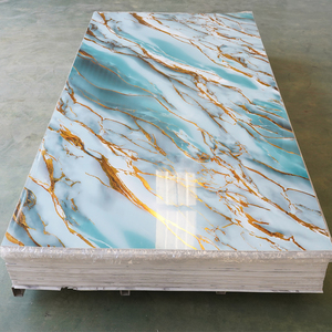 लिविंग रूम कार्यालय होटल छत सजावट के लिए आधुनिक उच्च चमक संगमरमर प्रभाव pvc दीवार पैनल - Product Image 3