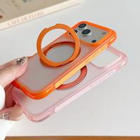 Coque de téléphone personnalisée en usine, antichoc, avec coussin d'air, support magnétique rotatif en métal, pour 18 Pro Max, avec bande antidérapante et coque airbag, pour 17 Pro