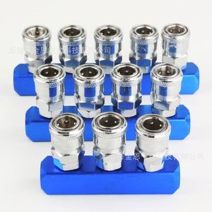 JINEN Quick Connector 1 to 3 Way 1/4 In Air Diverter <b>Pneumatic</b> <b>Tool</b> Accessory - Product Image 3