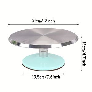 Wholesale Aluminium Alloy Revolving <b>Cake</b> Stand 12/10 Inch Rotating <b>Cake</b> Turntable for <b>Cake</b> Cupcake <b>Decorating</b> <b>Supplies</b> - Product Image 3