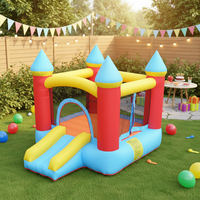 Château gonflable personnalisé pour enfants 2026 avec toboggan, idéal pour l'extérieur