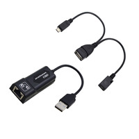 Adaptateur USB2.0 à RJ45 avec câble adaptateur, port USB, carte réseau de 100 mbps, pour Amazon Fire Stick ou Fire tv 3
