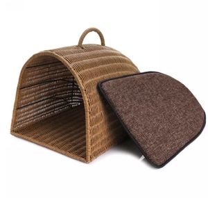 Milieubescherming Natuurlijke Eenvoudige Stijl Bamboe Mand Ambachtelijke Kat Kennel Huisdier Bedden Voor Honden - Product Image 1