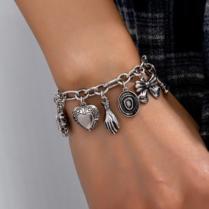 <span class=keywords><strong>Bracelet</strong></span> à breloques occidental femmes rétro Vintage bottes de Cowboy coeur médaillon cheval chaussure breloques chaîne <span class=keywords><strong>lien</strong></span> Bracelets Cowgirl mode - Product Image 3