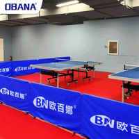 OBANA Barrière de tennis de table portable professionnelle pour entraînement en intérieur, en plastique et tissu Oxford