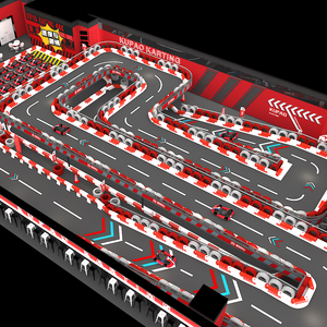 Conception Personnalisée et Professionnelle de Piste de Karting à Double Niveau pour Utilisation Commerciale Intérieure et Extérieure Planification de Piste de Drift et Agencement d'Obstacles - Product Image 5