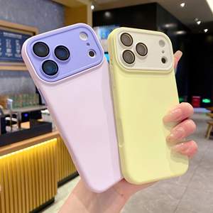 Fundas de silicona líquida de dos colores <span class=keywords><strong>con</strong></span> botón AI Big Widow para iPhone 17, 16, 15, 14, 13, anticaída - Product Image 3