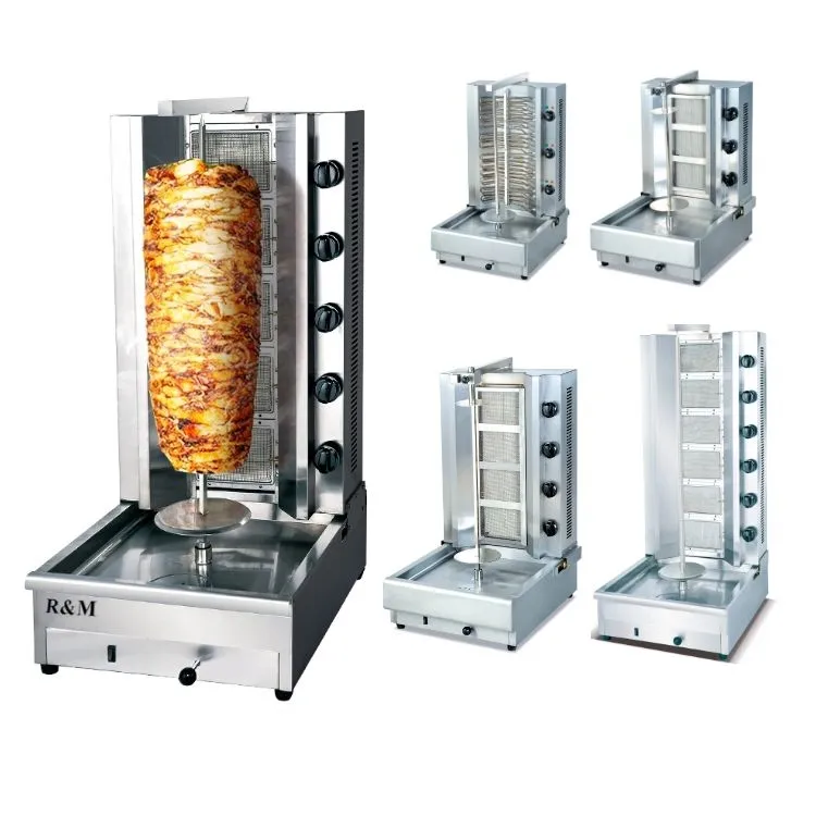 Máquina semiautomática de kebab, máquina de shawarma de uso turco, pequeña, comercial, a precio en Catar, en venta, en Tailandia, rupia, Dubái