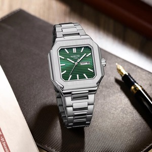 Reloj de Cuarzo Cuadrado de Nuevo Lanzamiento Drioshipping para Hombre, Estilo Ejecutivo Elegante, Resistente al Agua, con Fecha Automática, Reloj de Pulsera Masculino - Product Image 3