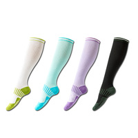 Chaussettes de sport en nylon pour femmes - Absorbantes, antidérapantes, respirantes, anti-odeurs, chaussettes de compression pour mollets, pour la course à pied, le yoga, le saut à la corde