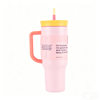 Thermos isotherme personnalisé en acier inoxydable de 40 oz avec revêtement en poudre, sans BPA, anti-fuite, pour cadeaux d'affaires et toutes occasions