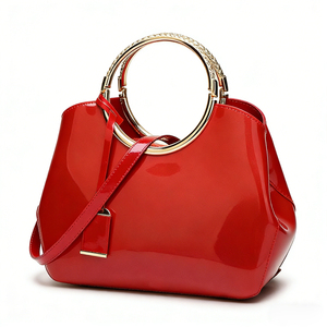 Sac <span class=keywords><strong>à</strong></span> main pour femme en cuir PU verni brillant populaire, directement de l'usine chinoise - Product Image 2