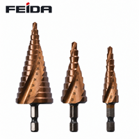 Foret étagé FEIDA M35 Cobalt HSS, tige hexagonale 1/4 pouce, cannelure spirale 4-12 4-20 4-32 mm pour perçage de métaux et acier inoxydable