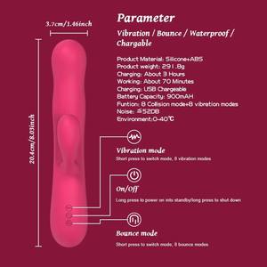 Vibrador de Punto G de Silicona con Doble Motor, Estimulador de Masaje Clitorial Insertable, Impermeable, Recargable por USB, Juguete Sexual <span class=keywords><strong>para</strong></span> Mujeres - Product Image 6