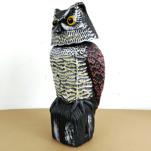 EVA kepala berputar dapat dipindah gerakan mata berkedip grosir surya palsu berputar plastik burung hantu berburu umpan untuk burung menakutkan - Product Image 2