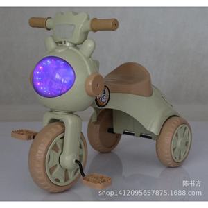 Children's Tricycle Baby Pedal Car 2-4 Years Plastic Foaming Wheels With Lights And Music Toy For Kids - Product Image 1