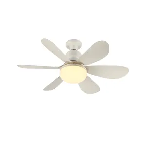 Ventilador de techo de flores para sala de estar con Control remoto moderno de fácil instalación Mini ventilador de techo único con luz