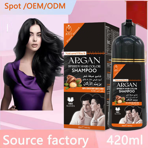 Shampooing colorant noir semi-permanent aux extraits de fruits naturels biologiques pour la coloration des cheveux - Product Image 1