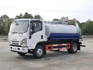 Isuzu KV600 4X2 150HP Diesel Manual Transmission Sewer Cleaning Sewage <b>Suction</b> Vacuum <b>Pump</b> Truck 5000 Liters Septic Tank Truck - Product Image 3