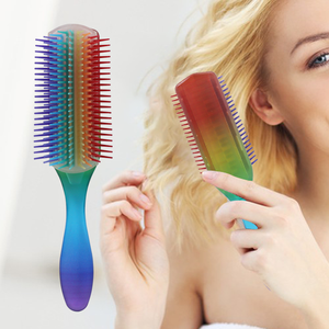 <span class=keywords><strong>Cepillo</strong></span> de peinado de arcoíris extraíble de fácil limpieza clásico con logotipo personalizado <span class=keywords><strong>cepillo</strong></span> de <span class=keywords><strong>pelo</strong></span> desenredante de 9 filas <span class=keywords><strong>cepillo</strong></span> <span class=keywords><strong>rizado</strong></span> <span class=keywords><strong>Denman</strong></span> - Product Image 3