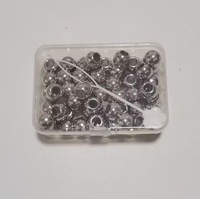 Perles pour Cheveux Or Argent pour Tresses Synthétiques Accessoires de Décoration Bijoux pour Tresses d'Enfants Perles Rastas Cheveux 10x12mm