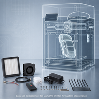 Kit de filtration d'air pour imprimante 3D Bambu Lab P2S, purificateur externe avec télécommande, cartouche filtrante multicouche, prise