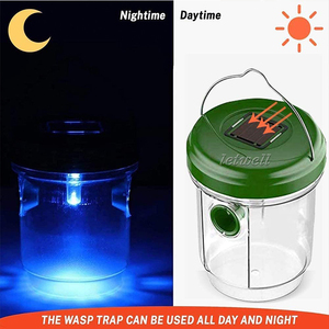 Nhà Máy tái sử dụng chất lượng cao treo ngoài trời năng lượng mặt trời LED Bee <span class=keywords><strong>Wasp</strong></span> <span class=keywords><strong>catcher</strong></span> nữ hoàng Fly Bee <span class=keywords><strong>trap</strong></span> cho Bee Hornet Pest kiểm soát - Product Image 5
