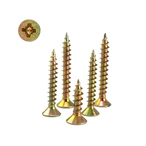 Vis autotaraudeuses en acier au carbone plaqué zinc jaune, tête Phillips, vis à bois pour la construction - Product Image 3