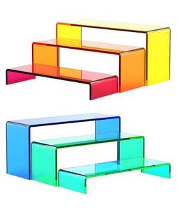 حامل عرض متعدد الطبقات من الأكريليك مع طباعة بالأشعة فوق البنفسجية للتخزين وعرض المجوهرات والتماثيل - Product Image 2