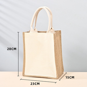 Bolsa de Regalo de Yute a Cuadros de 36*32*15cm para Dulces, Regalos, Picnic, Barbacoa, Boda, Campamento, Fiesta de Cumpleaños - Product Image 5