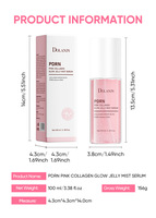 Sérum en spray éclat pour le visage à la Niacinamide et à l'Acide Hyaluronique, Sérum en spray gelée pour le visage, Sérum aux peptides de collagène, Service de dropshipping disponible