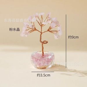 Ornement Arbre à Monnaie en Cristal, Agate Rouge, Mini Décoration de Bureau, Maison, Voiture, Cadeau - Product Image 3