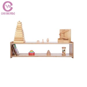 Kindergarten Classroom Furniture Montessori Furniture Wooden Double Layer Shelf Toy Storage Cabinet Rack Shelf
