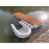 Rampe d'accès gonflable portable sur mesure, ponton flottant gonflable en Drop Stitch, plateforme de quai gonflable pour mer/rivière