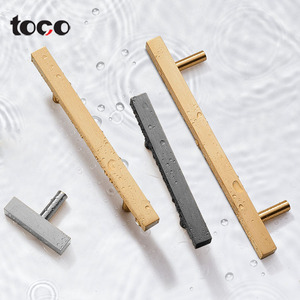 Tocoキャビネットハンドル溝内部スクリューシャンパンハンドル家具クロームワードローブドアハンドル - Product Image 3