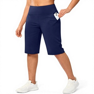 Shorts Bermuda Longs Dégradés pour <span class=keywords><strong>Femme</strong></span> G Gradual, Longueur Genou 14 pouces, Capri avec Poches, Taille Haute, Athlétique Décontracté, 87% Polyester 13% Élasthanne - Product Image 1