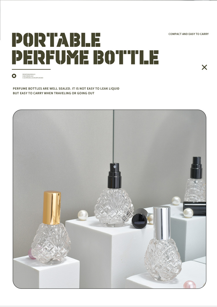 ANLN Empty Glass Perfume Bottles Fine Mist Spray Atomizers Pocket Portable Women Perfume 15ml