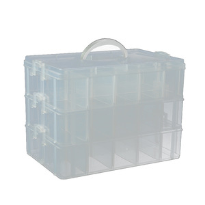 Transparent Three Layer Plastic Storage Box With Compartments For Jewelry Parts Screw Organizer 12 Capacity - Product Image 4